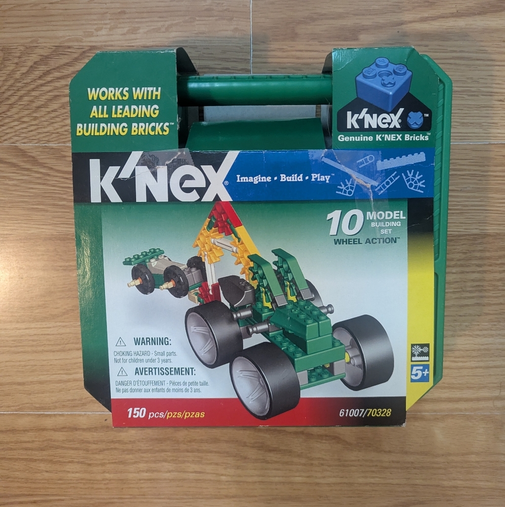 K'nex 10 MODEL BUILDING SET WHEEL ACTION
